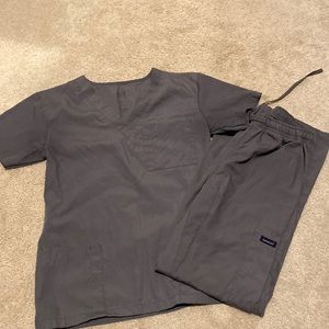 Women’s size XS gray scrub set